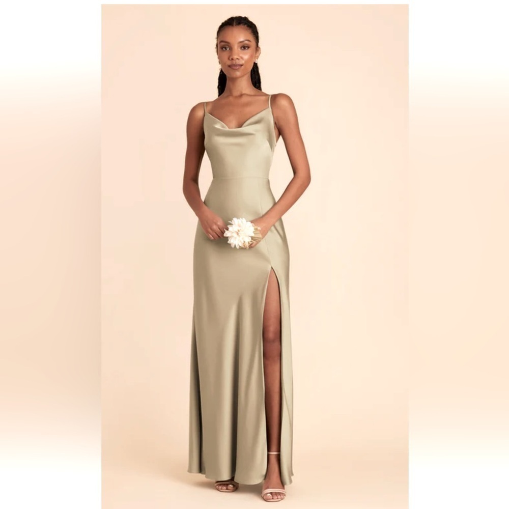 Birdy Grey Metalic Maxi Full Length Gown Size XS Sleeveless